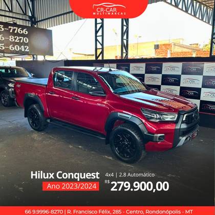 TOYOTA HILUX 2.8 D-4D TURBO DIESEL CD CONQUEST 4X4 AUTOMÁTICO